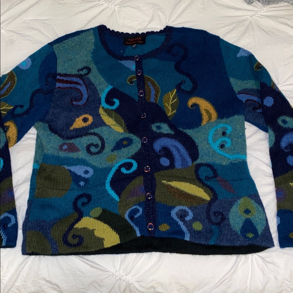100% Sift Wool Multicolor Sweater L